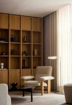 Brasilia Fåtölj Naturlig Ek, Bouclé 02 Beige