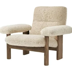 Brasilia Fåtölj, Walnut / Sheepskin Nature