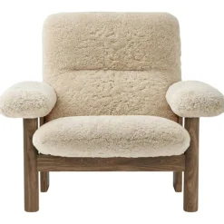 Brasilia Fåtölj, Walnut / Sheepskin Nature