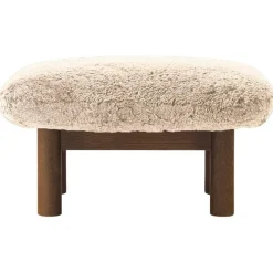 Brasilia Ottoman Mörkbetsad Ek, Sheepskin Nature