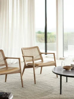 Cabin Loungefåtölj, Ljus Ek / Sand Läder