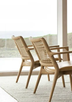 Cabin Loungefåtölj, Ljus Ek / Sand Läder