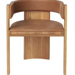 Collector Matstol, Varmlackerad Ek / Cognac Läder