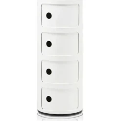Componibili Classic Förvaring, Blank finish Med 4 Fack, Vit
