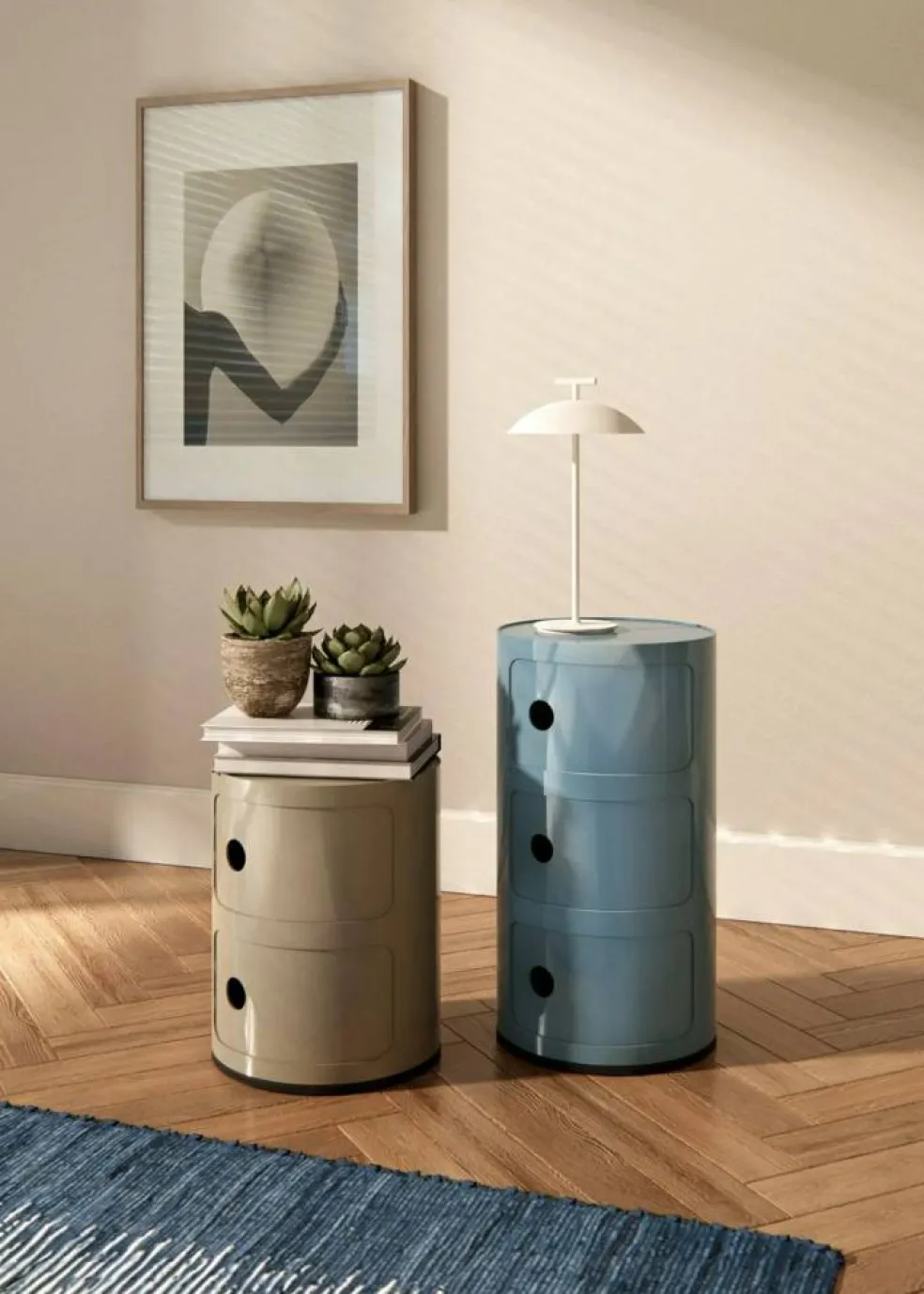 Componibili Classic Förvaring Med 2 Fack, Dove Grey