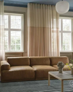 Connect Soft Modulär 3-sitssoffa Med Öppen Vänstersida, Grace Leather Cognac