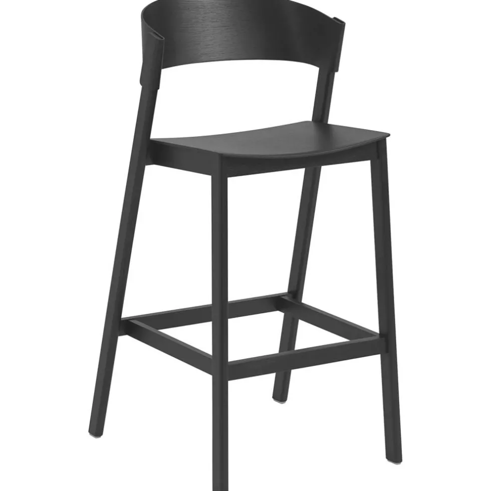 Cover Barstol Med Ryggstöd 65 cm, Svart