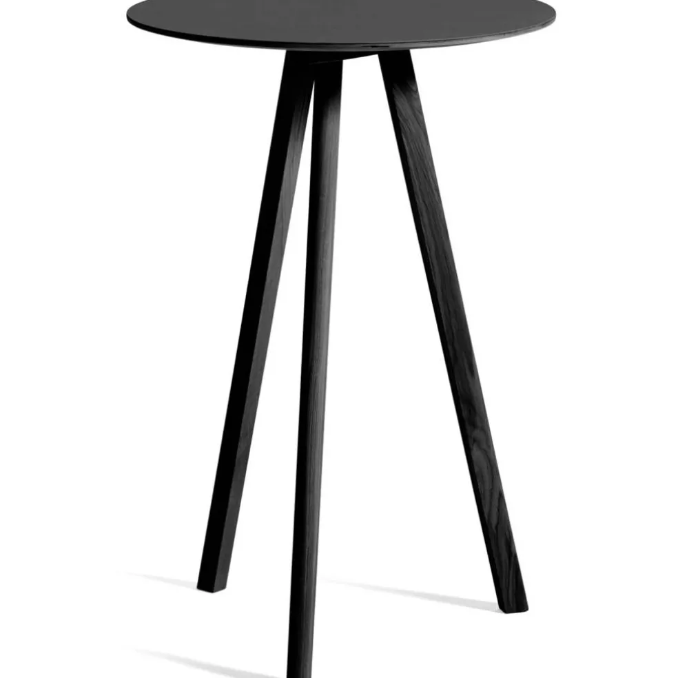 CPH 20 2.0 Barbord Ø70x105 cm, Vattenbaserad Lackad Ek / Svart