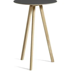 CPH 20 2.0 Barbord Ø70x105 cm, Vattenbaserad Lackad Ek / Svart