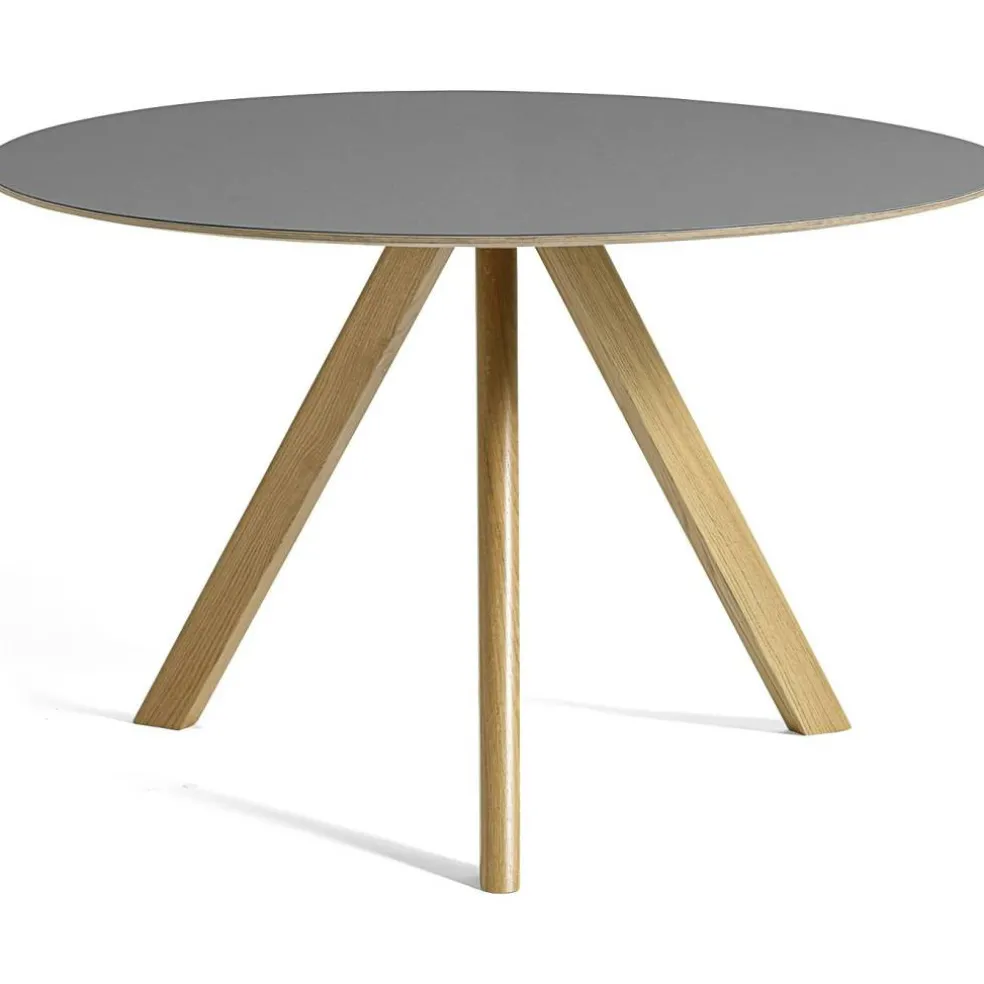CPH 20 2.0 Bord Ø120 cm, Vattenbaserad lackad Ek / Grå