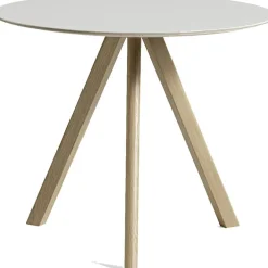 CPH 20 2.0 Bord Ø90 cm, Vattenbaserad lackad Ek / Off-white