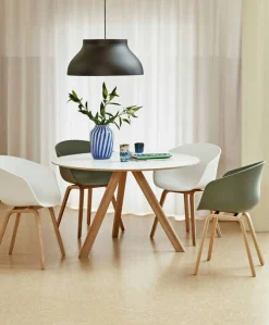 CPH 20 2.0 Bord Ø120 cm, Vattenbaserad lackad Ek / Vit
