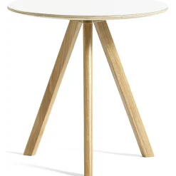 CPH 20 2.0 Sidobord Ø50x49 cm, Vattenbaserad Lackad Ek / Vit