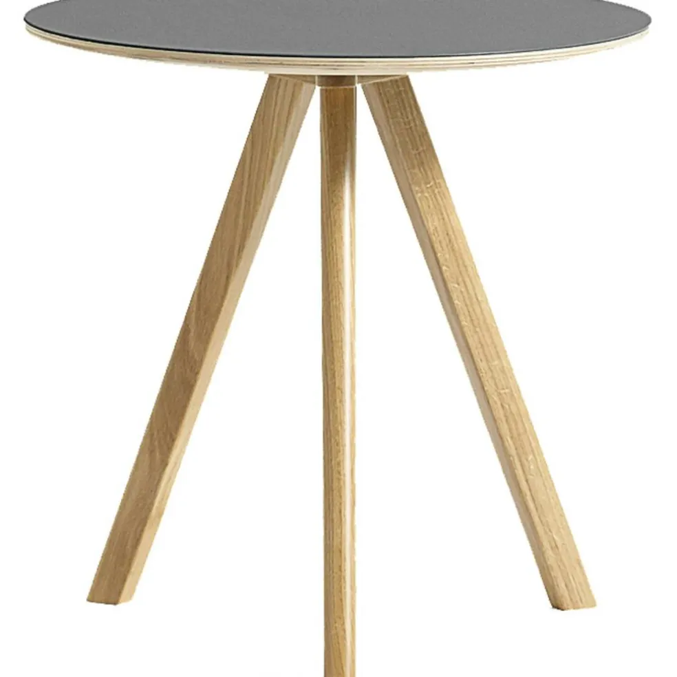 CPH 20 2.0 Sidobord Ø50x49 cm, Vattenbaserad Lackad Ek / Grå