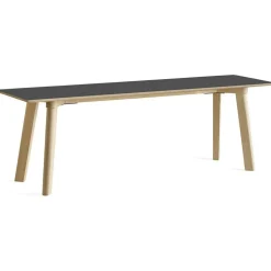 CPH Deux 215 2.0 Bänk 140 cm, Svart / Obehandlad Bok