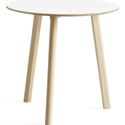 CPH Deux 220 2.0 Bord Ø75 cm, Pearl White / Vattenbaserad Lackad Ek