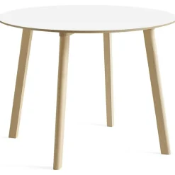CPH Deux 220 2.0 Bord Ø100 cm, Pearl White / Vattenbaserad Lackad Ek