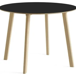 CPH Deux 220 2.0 Bord Ø100 cm, Svart / Vattenbaserad Lackad Ek