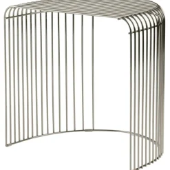 Curva Sidobord Krompläterat Stål, Silver