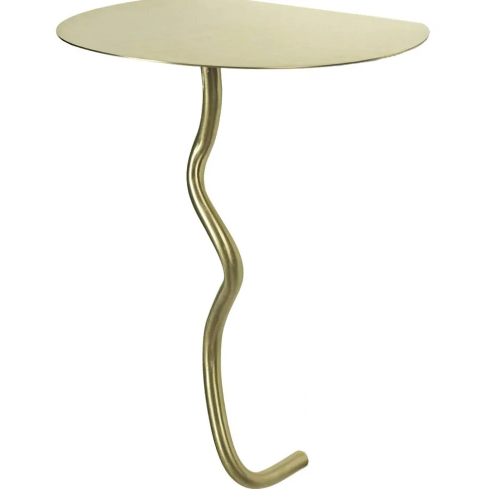 Curvature Wall Table- Black Brass Bord, Mässing