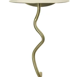 Curvature Wall Table- Black Brass Bord, Mässing