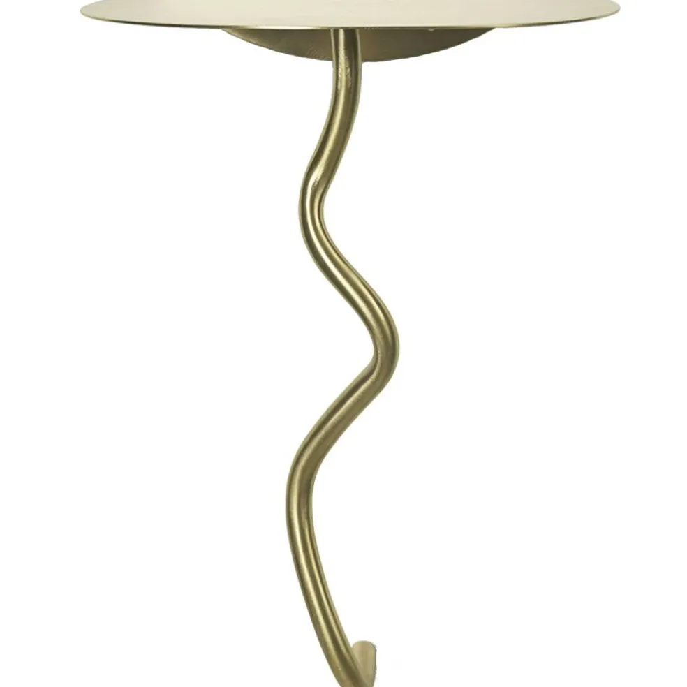 Curvature Wall Table- Black Brass Bord, Mässing