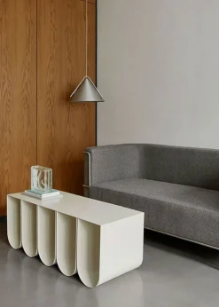 Curved Bench Bänk, Beige