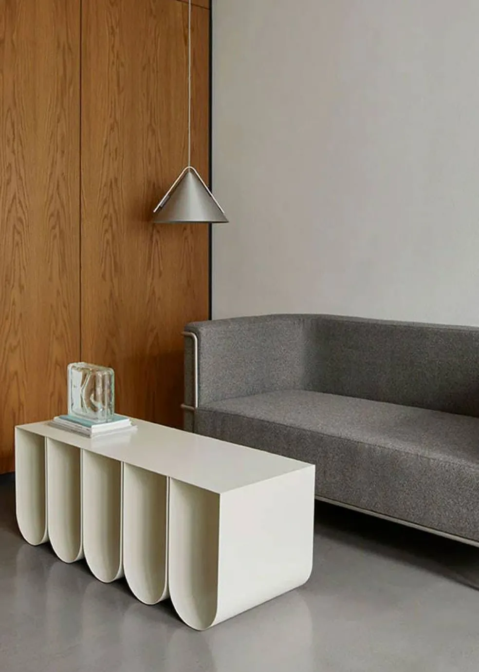 Curved Bench Bänk, Beige