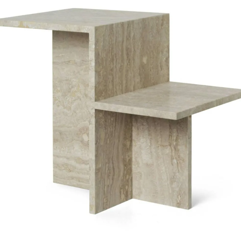 Distinct Sidobord, Travertine Sand