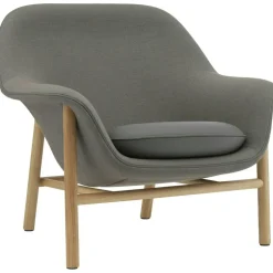 Drape Low Fåtölj, Steelcut Trio 253 / Ultra Leather 41599 / Ek