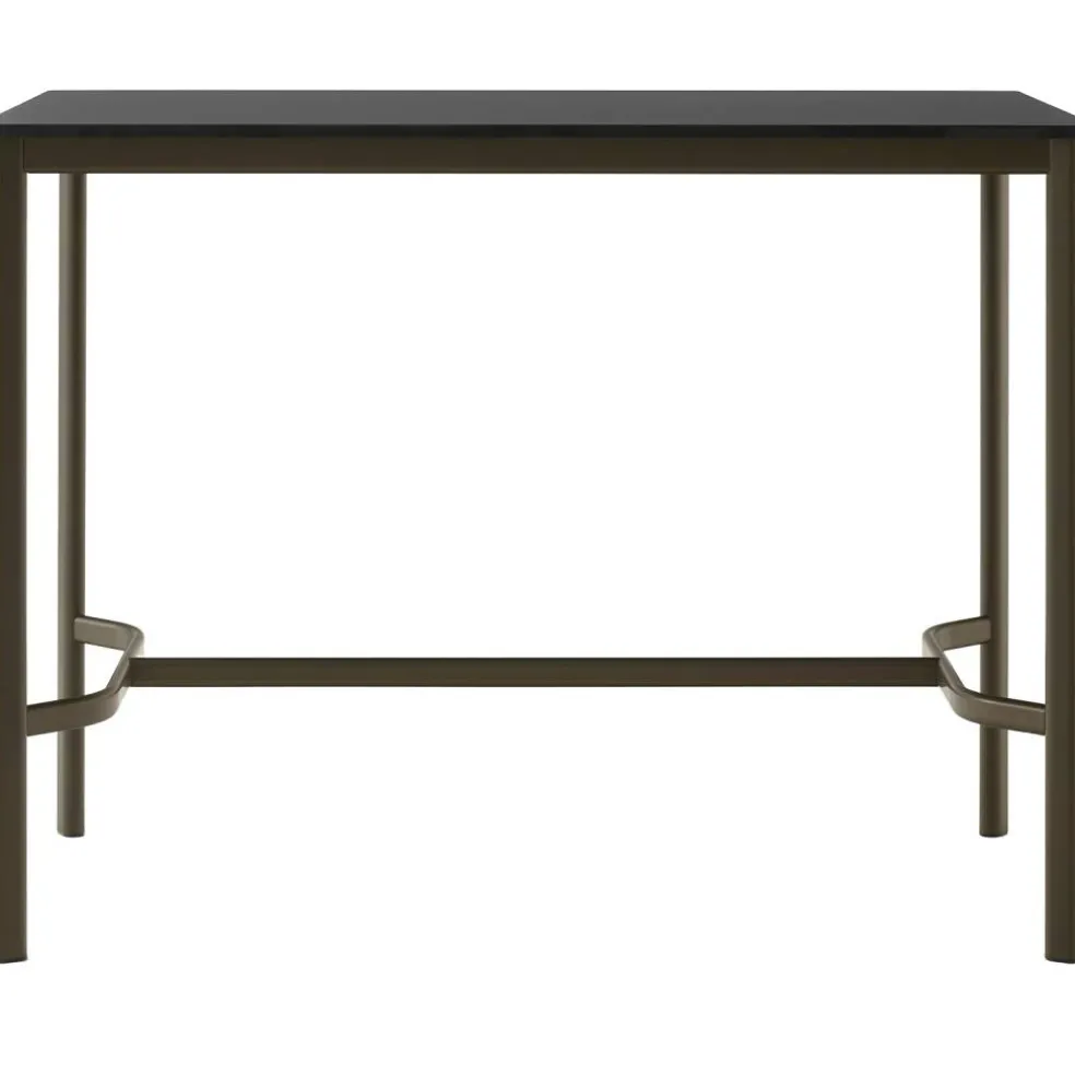 Drip HW114 Barbord 80x140x105 cm, Svart Laminat / Brons