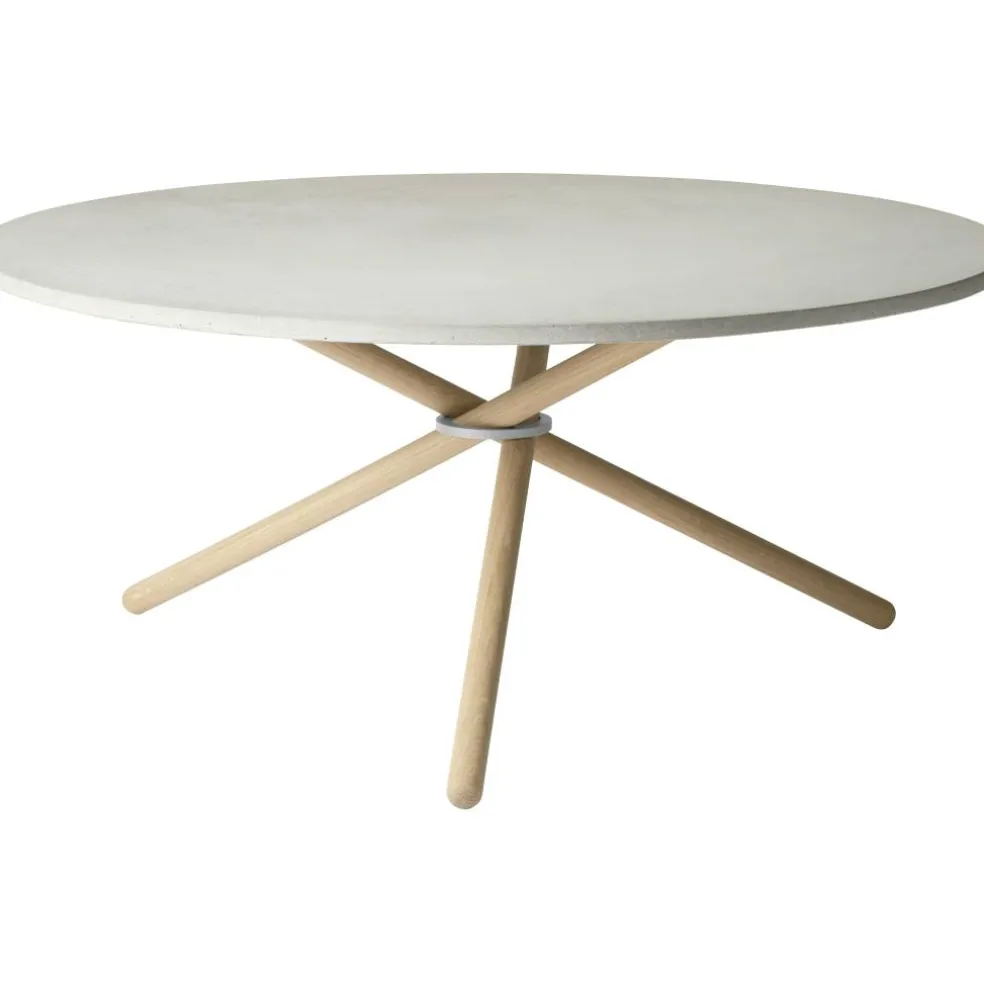 Edda Soffbord 105 cm, Ljus Betong / Ljus Ek