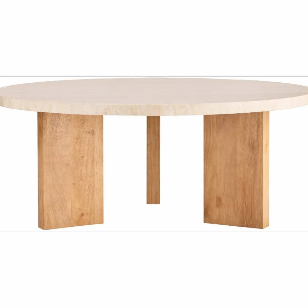 Eden Soffbord 90 cm, Ek / Ljus Sten