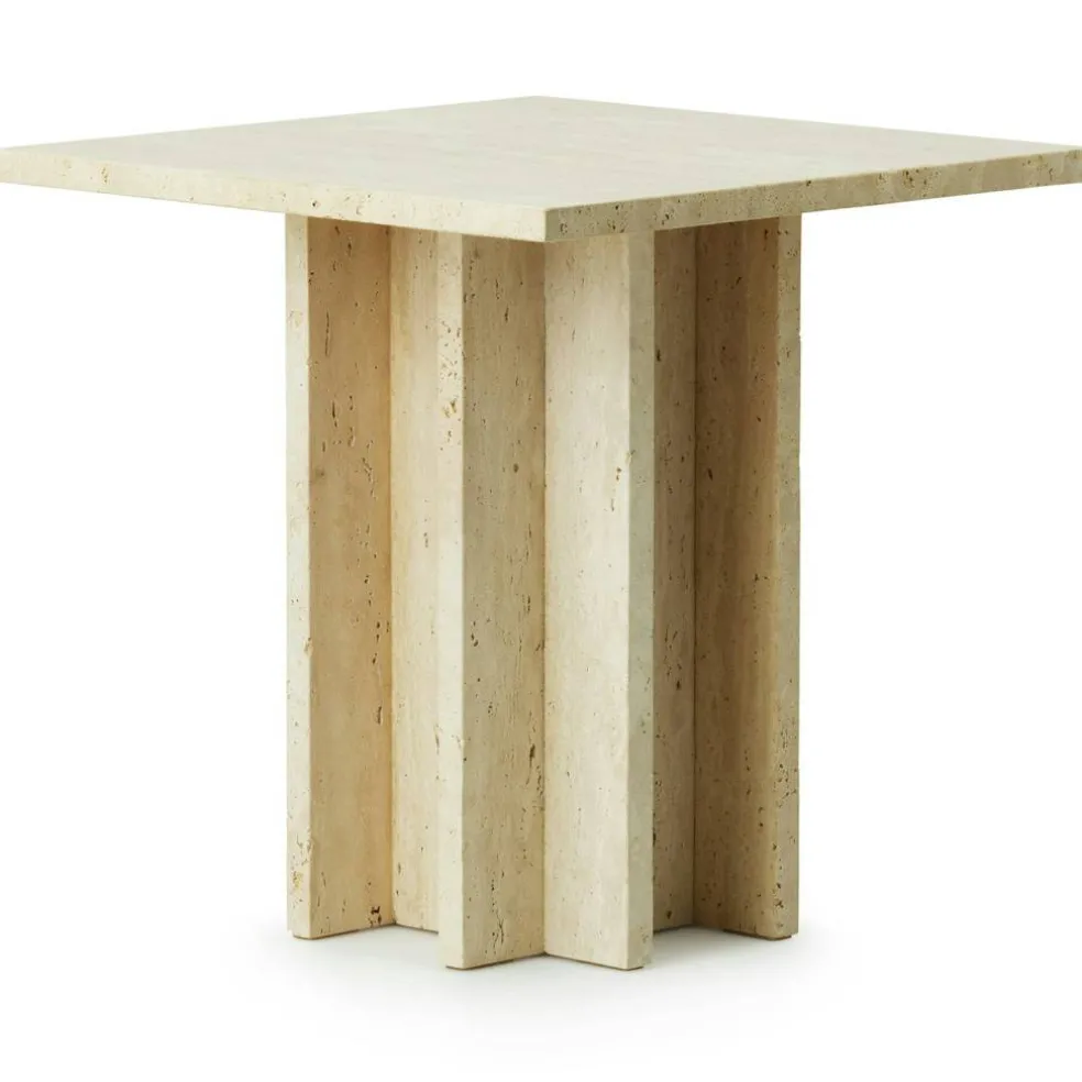 Edge Soffbord Travertin, 80x80 cm