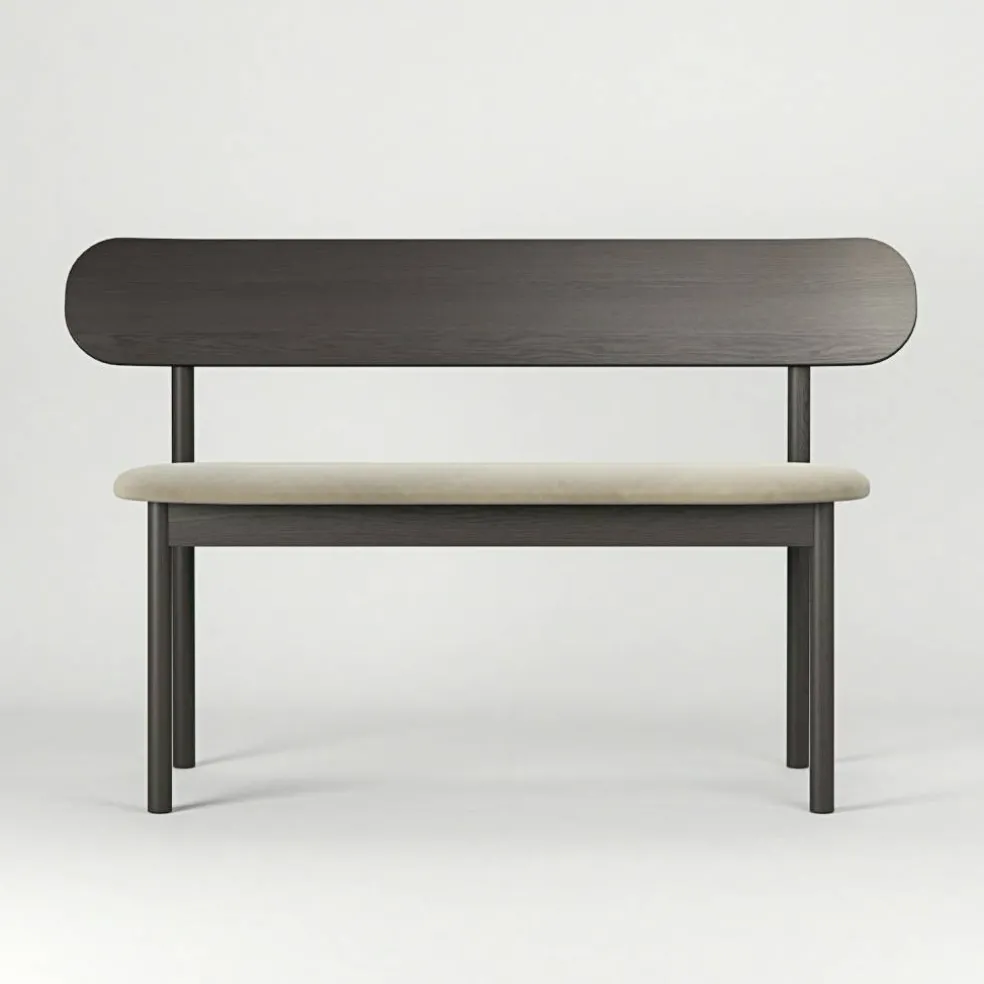 Elephant Bänk Smoked Oak / Beige Velvet