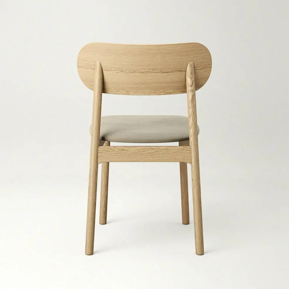 Elephant Stol, Naturlig Ek / Beige Sammet
