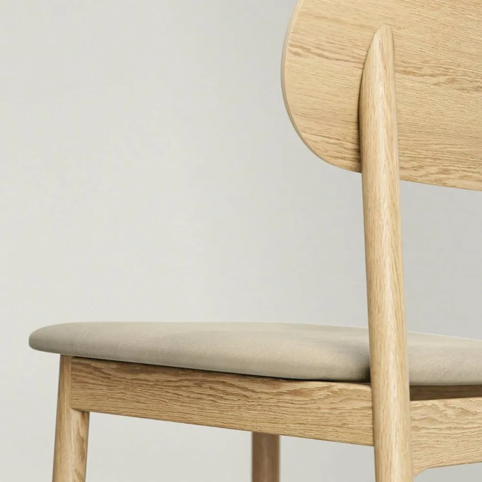 Elephant Stol, Naturlig Ek / Beige Sammet