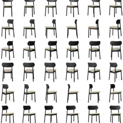 Elephant Stol, Svart / Beige Sammet