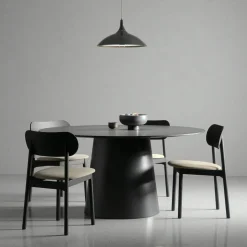 Elephant Stol, Svart / Beige Sammet