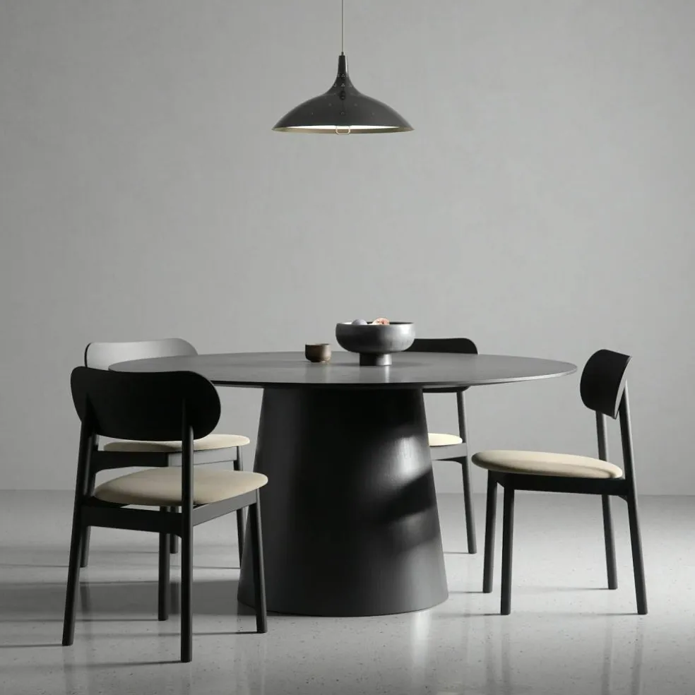 Elephant Stol, Svart / Beige Sammet