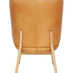 Embrace Fåtölj, Ben Mattlackad Ek / Skinn Vintage Cognac