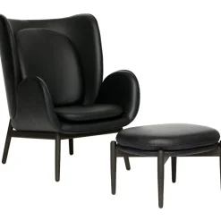 Embrace Fåtölj Med Fotpall S, Elmosoft Black