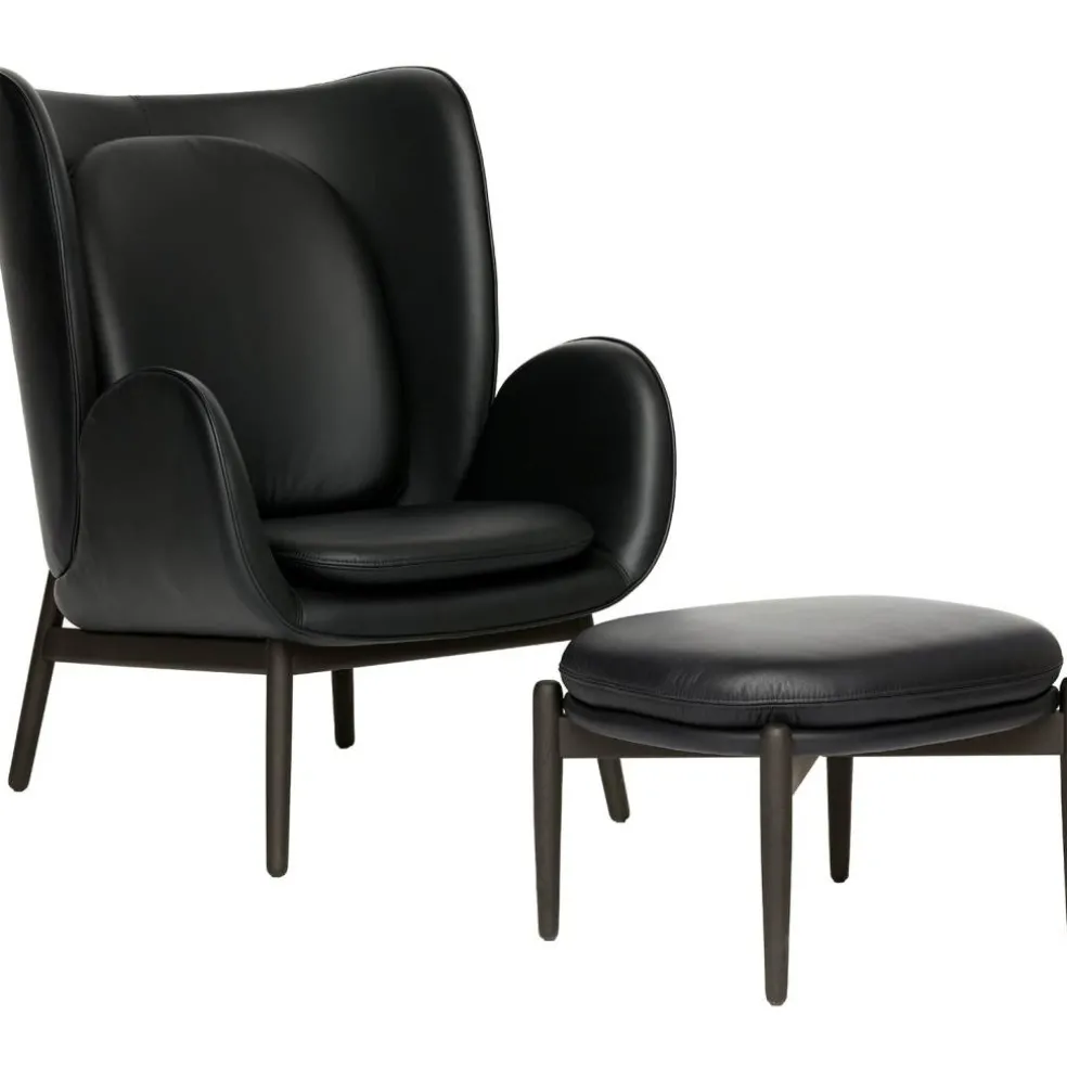 Embrace Fåtölj Med Fotpall S, Elmosoft Black