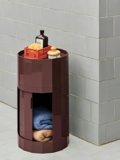 Facet Skåp Hög, Vinröd