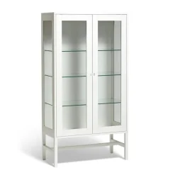 Falsterbo Skåp Glashyllor 150 cm, Vitlack