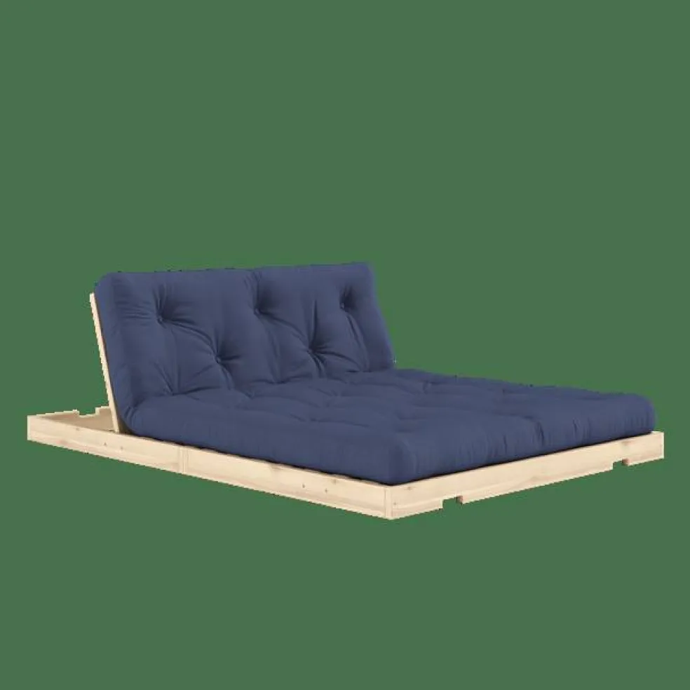 Flip Soffa Med Madrass 140x200 Marinblå/Raw
