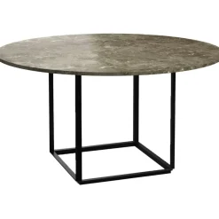Florence Matbord 145 cm, Grå Marmor / Svart