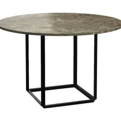 Florence Matbord 120 cm, Grå Marmor / Svart