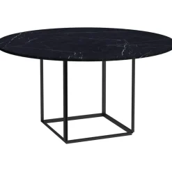 Florence Matbord 145 cm, Svart Marmor / Svart