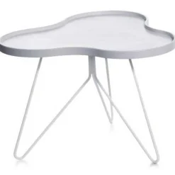 Flower Mono Soffbord 66 cm, Vitlaserad/Vit